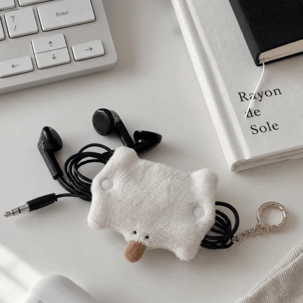 Cable Winder Keychain - Plush Platypus Data Cable Organizer Anti