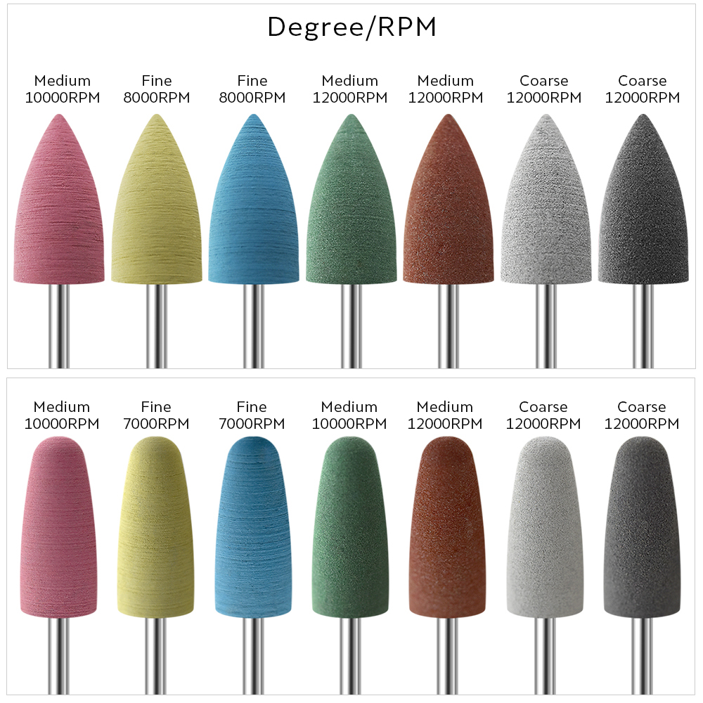 Nail File Titanium - AriesLibra Rubber Nail Drill Bits 28