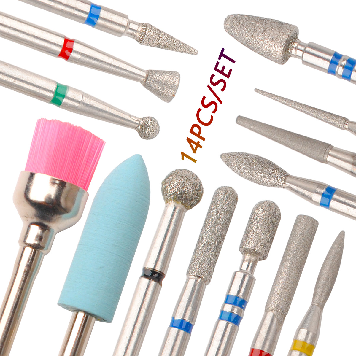 14pcs/set Nail Drill Machine B - Nail File Titanium reseña y precio