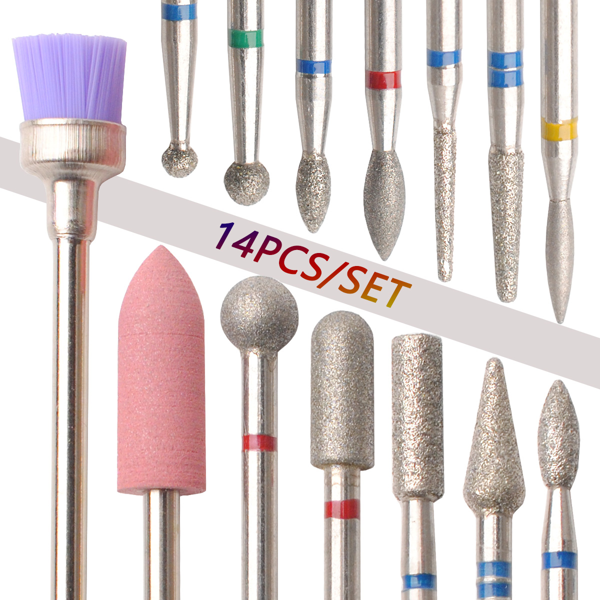 14pcs/set Nail Drill Machine B - Nail File Titanium reseña y precio
