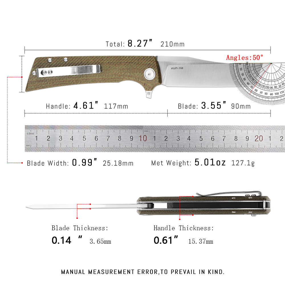 Shooziz XUN112 EDC Folding Kni - Edc Concealed Carry Knife reseña y precio