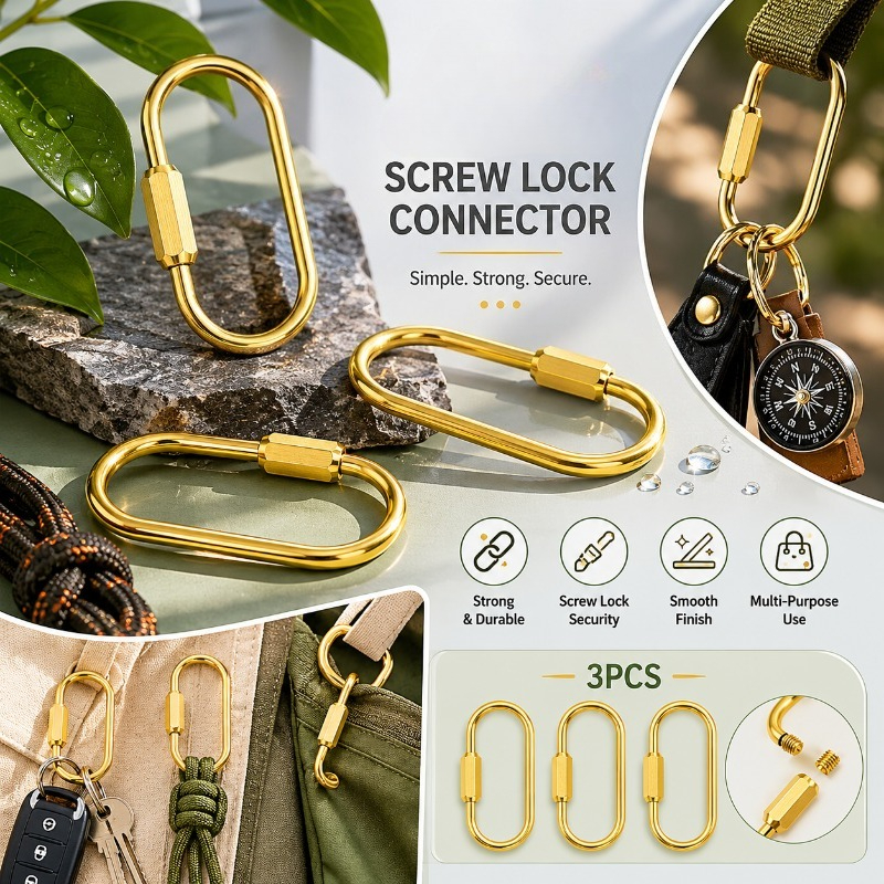 Pure Copper Oval Screw Lock Ke - Edc Car Carry reseña y precio