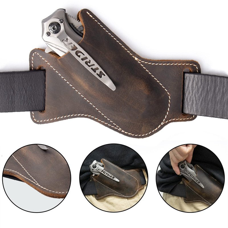 1PC Leather Knives Sheaths Fol - Edc Everyday Carry Knives reseña y precio