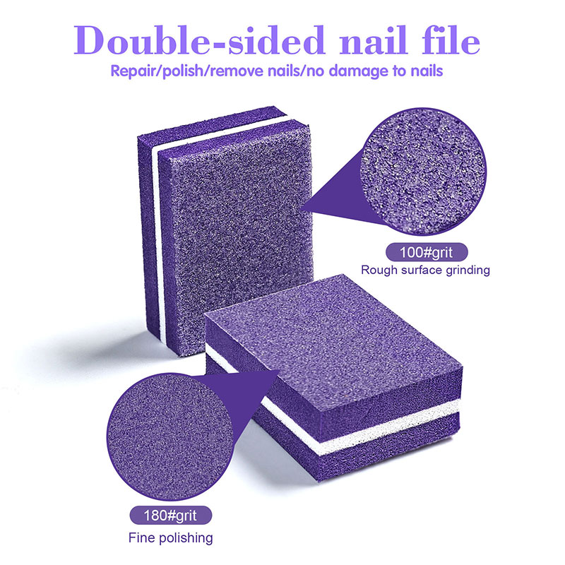 10/50pcs Mini Nails Art Buffer - Nail File Titanium reseña y precio