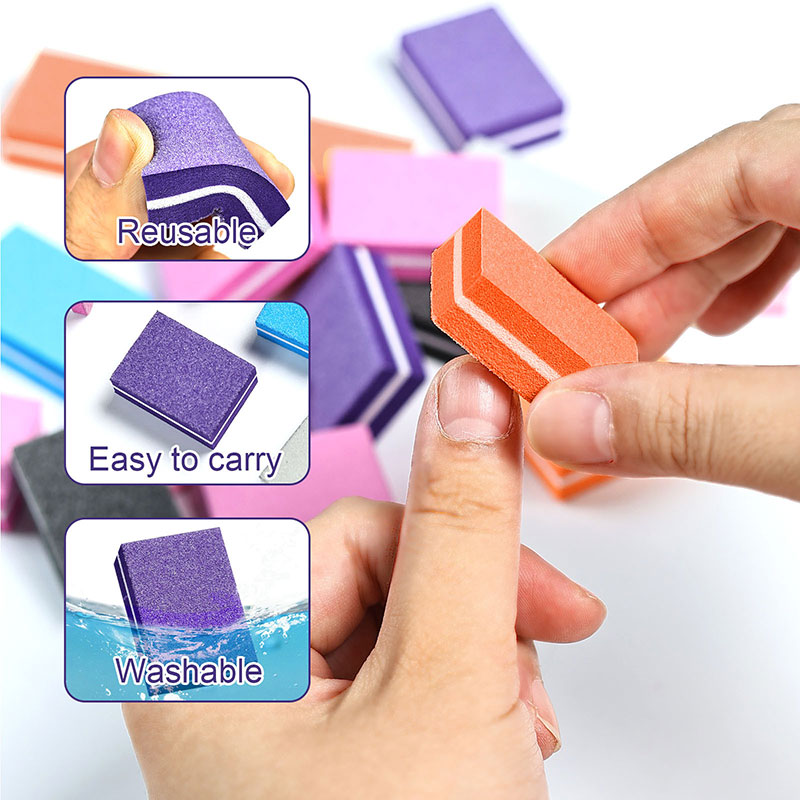 10/50pcs Mini Nails Art Buffer - Nail File Titanium reseña y precio