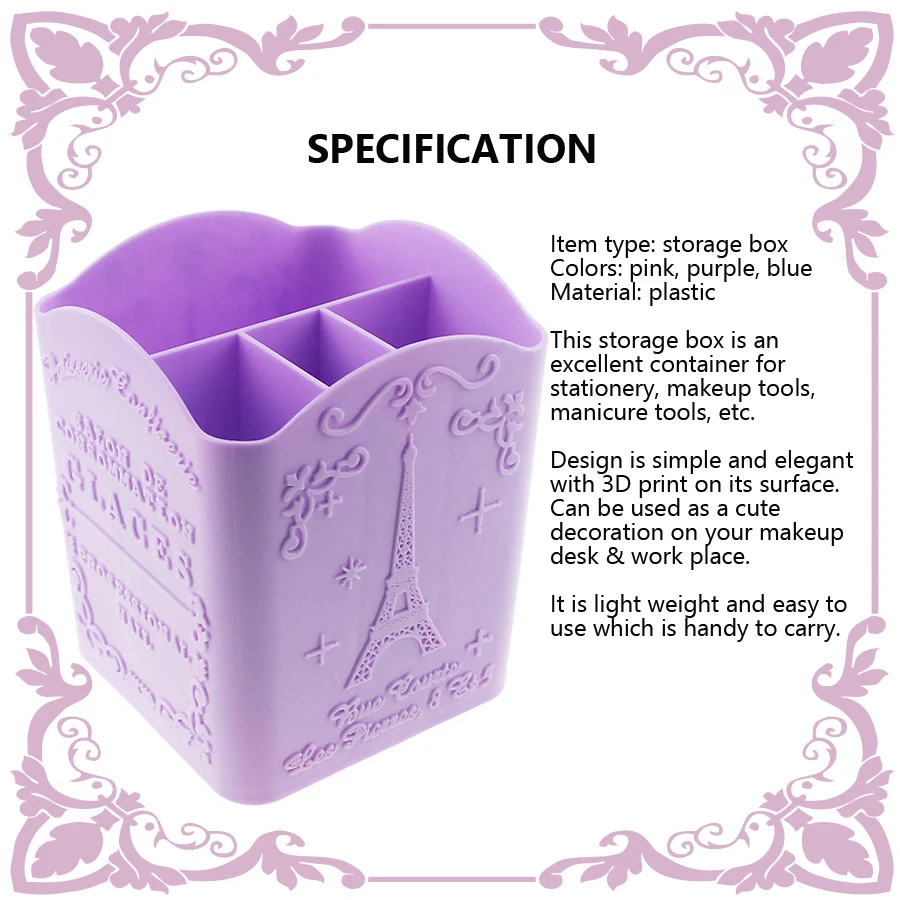 4-Compartment Nail Art Brush H - Nail File Titanium reseña y precio