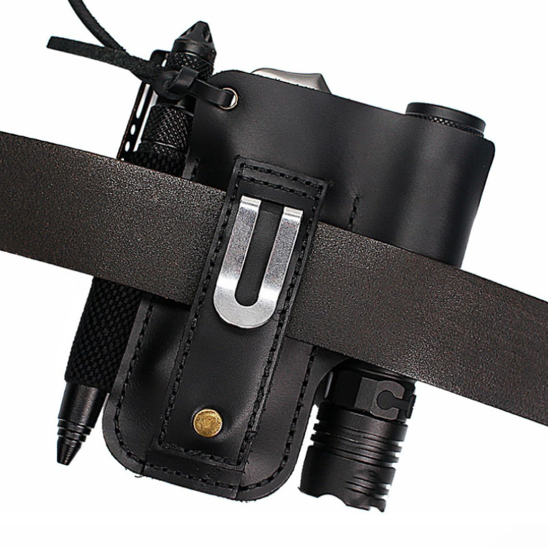 EDC Leather Flashlight Tool Ho - Edc Carry Pouch reseña y precio