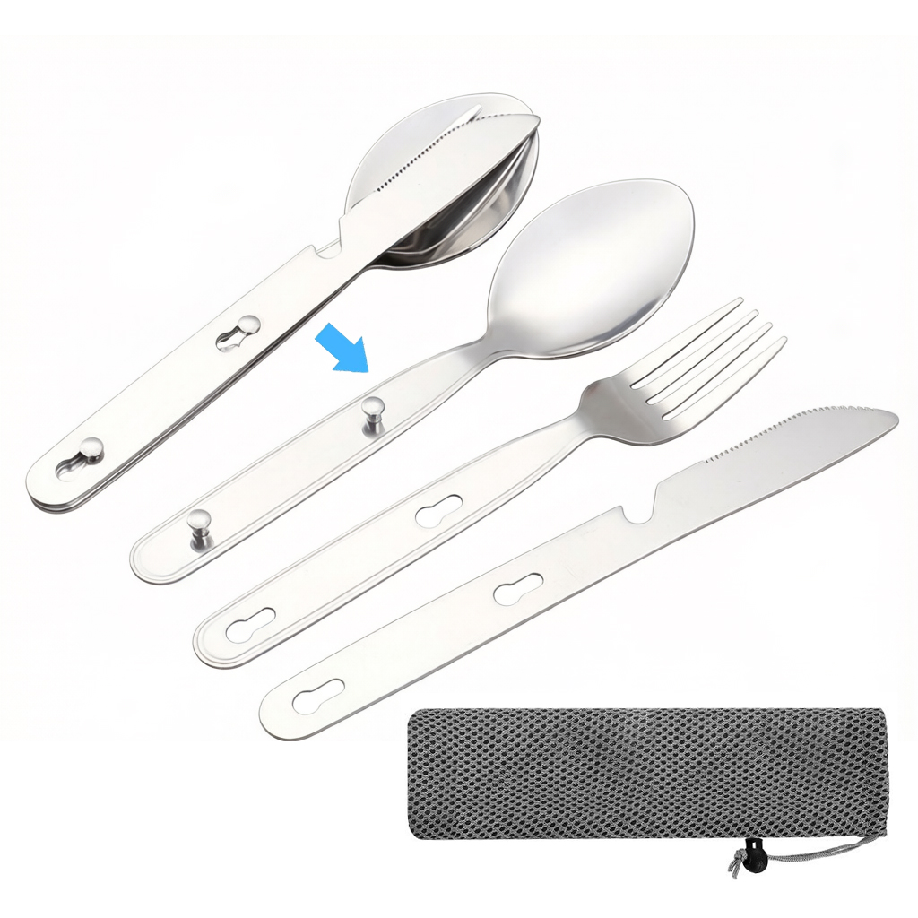 3pcs/set Folding Spoon Fork Kn - Edc Everyday Carry Knives reseña y precio