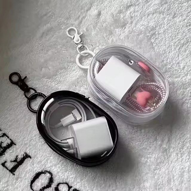 Portable Mini Clear Zipper Sto - Cable Winder Keychain reseña y precio