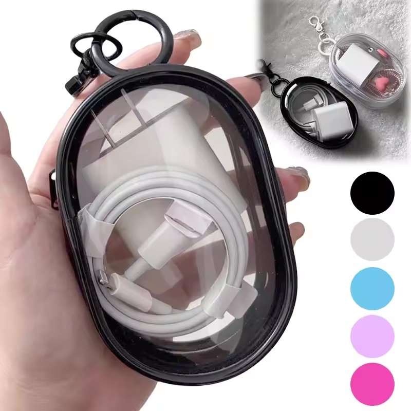 Multifunctional Clear Data Cab - Cable Winder Keychain reseña y precio