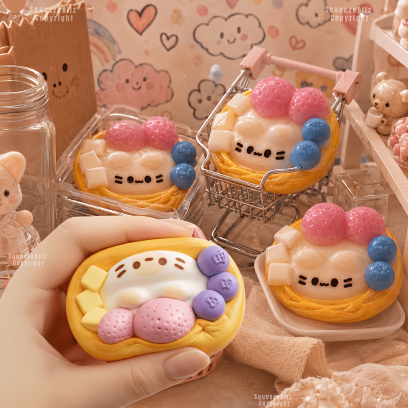 Cute Strawberry Egg Tart Squis - Edc Car Carry reseña y precio