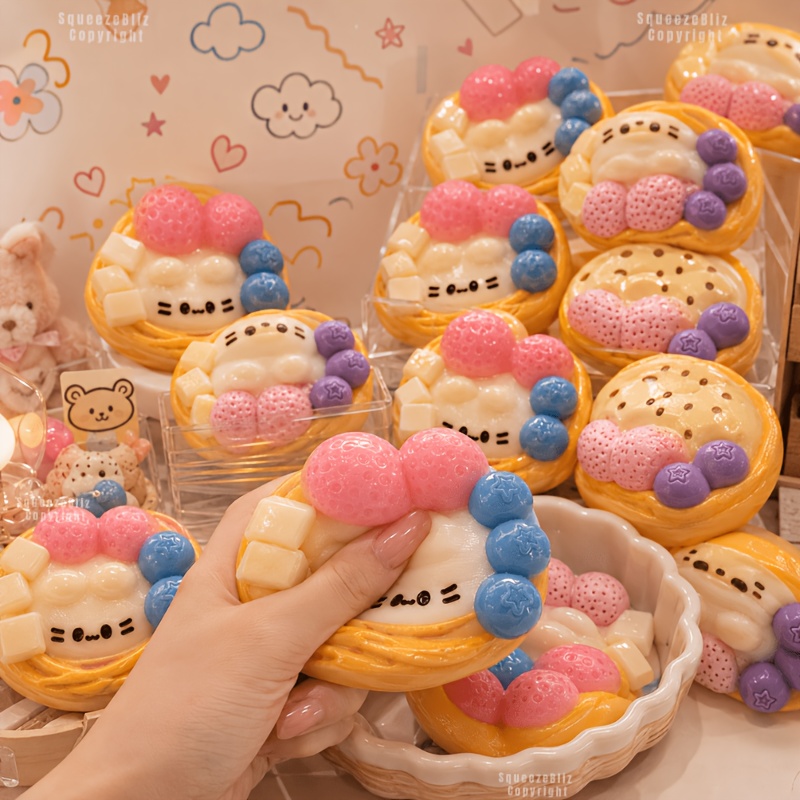 Cute Strawberry Egg Tart Squis - Edc Car Carry reseña y precio