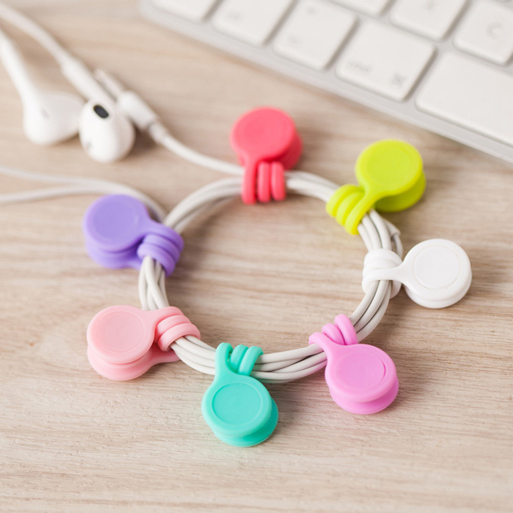 3Pcs Silicone Magnetic Earphon - Cable Winder Keychain reseña y precio