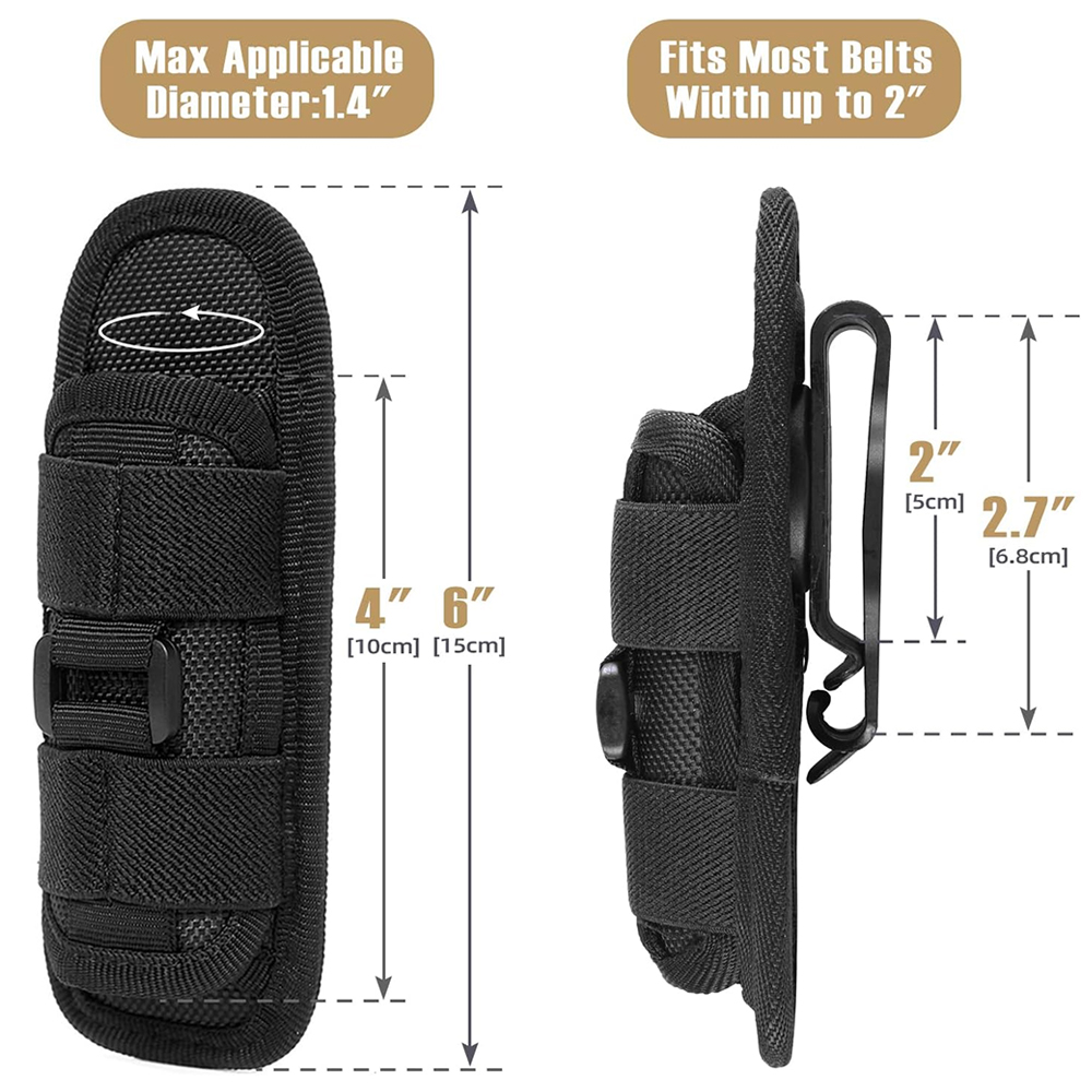 Tactical Flashlight Pouch Hols - Edc Carry Accessories reseña y precio