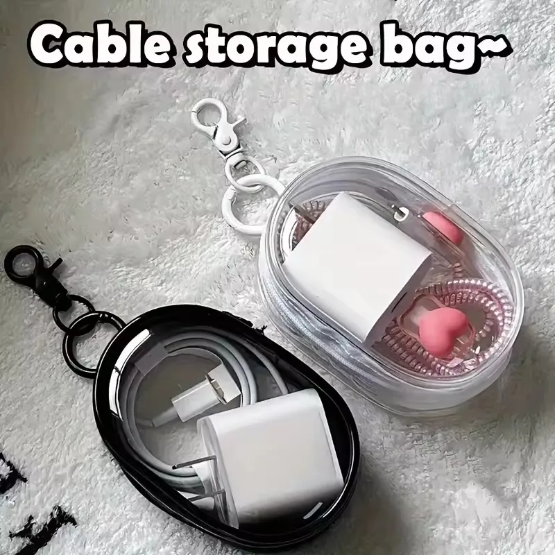 Portable Mini Clear Zipper Sto - Cable Winder Keychain reseña y precio
