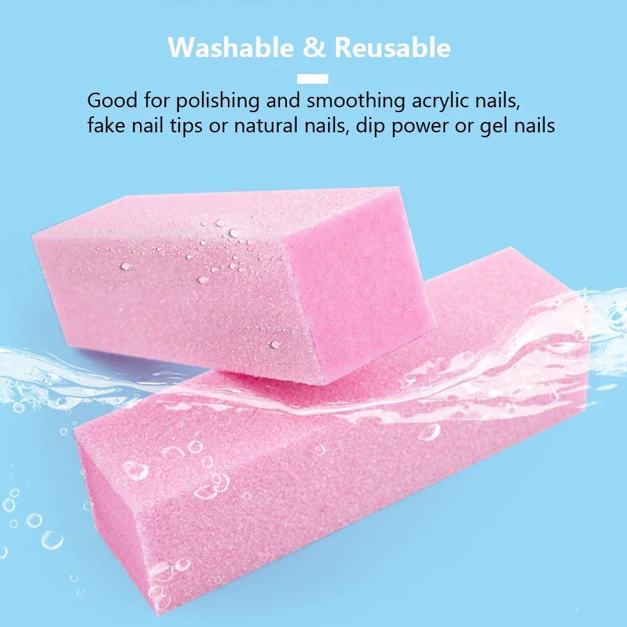 2Pcs Nail Buffer Blocks 4-Side - Nail File Titanium reseña y precio