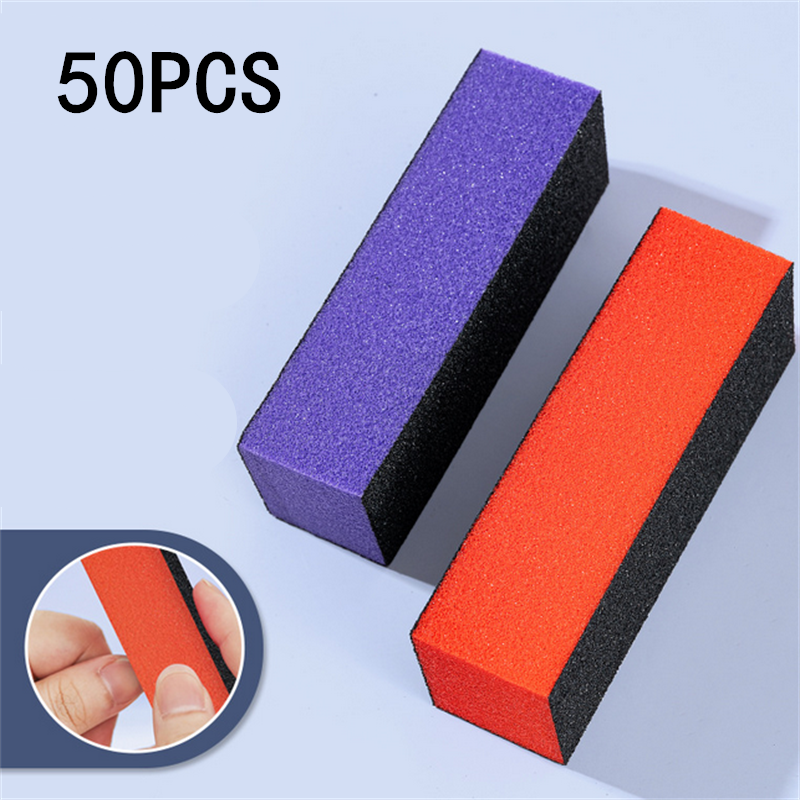 10/20/50pcs 3 Side Sponge Nail - Nail File Titanium reseña y precio