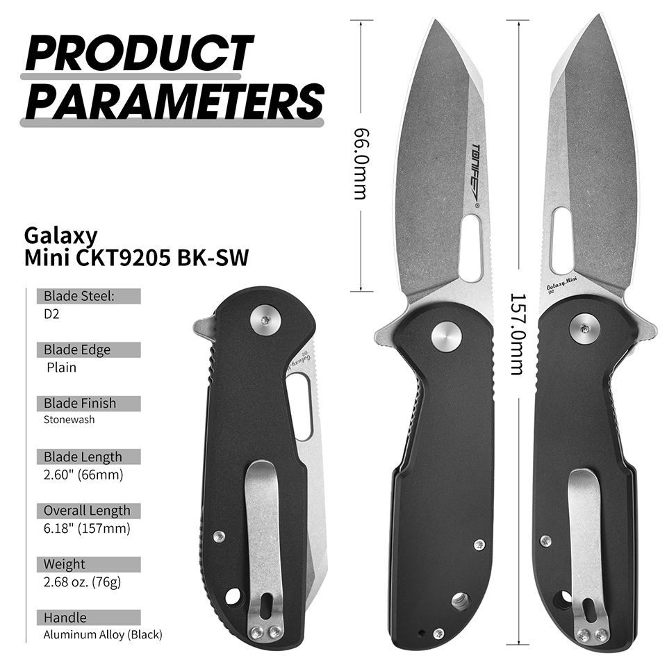 TONIFE Galaxy Mini CKT9205 Fol - Edc Concealed Carry Knife reseña y precio