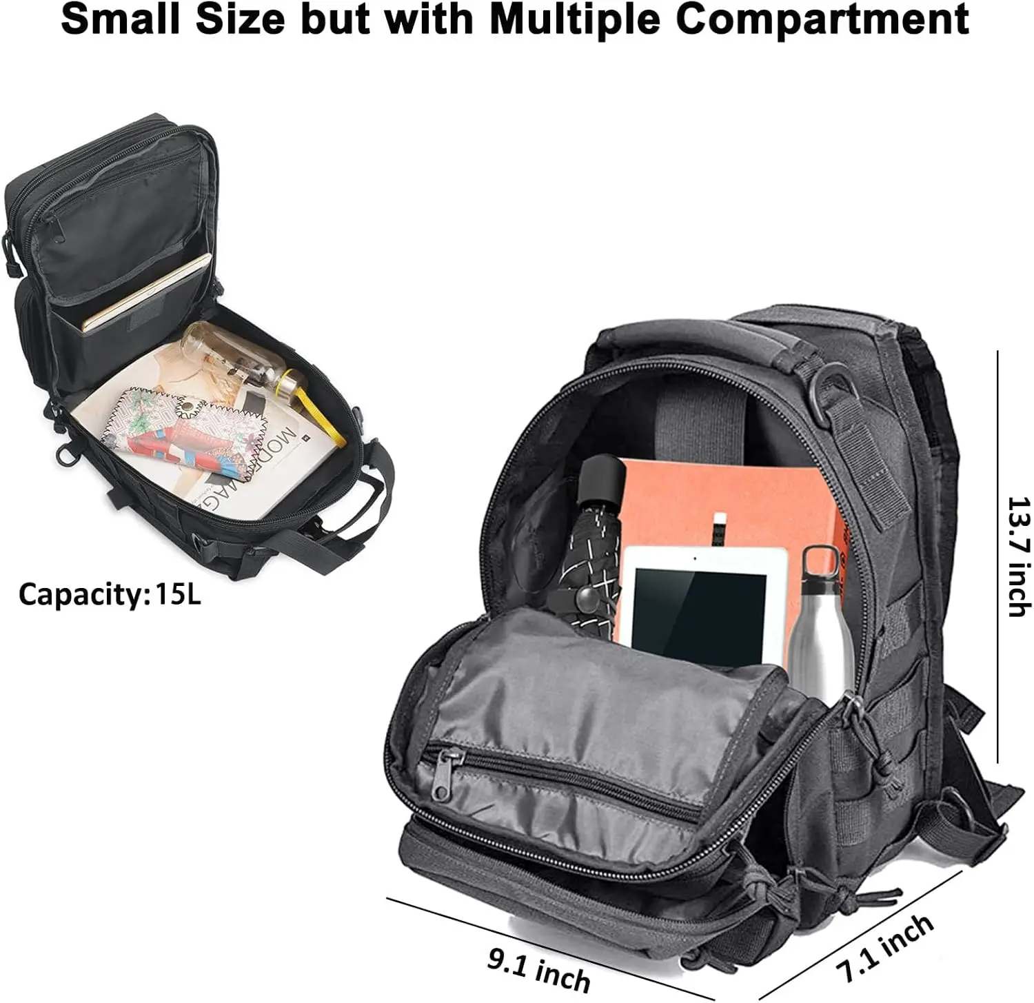 Tactical Sling Backpack Should - Edc Carry Bag For Pistol reseña y precio