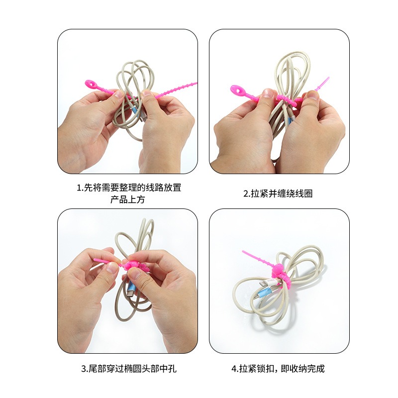 random color5pcs Multifunction - Cable Winder Keychain reseña y precio