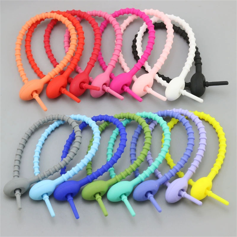 10Pcs/Lot Multi Color Silicone - Gear Tie Reusable reseña y precio