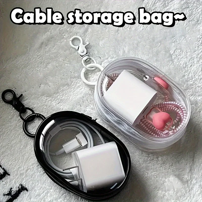 Portable Mini Clear Zipper Sto - Cable Winder Keychain reseña y precio