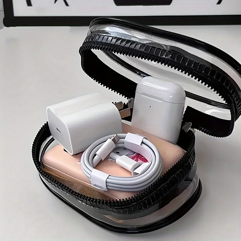Portable Mini Clear Zipper Sto - Cable Winder Keychain reseña y precio