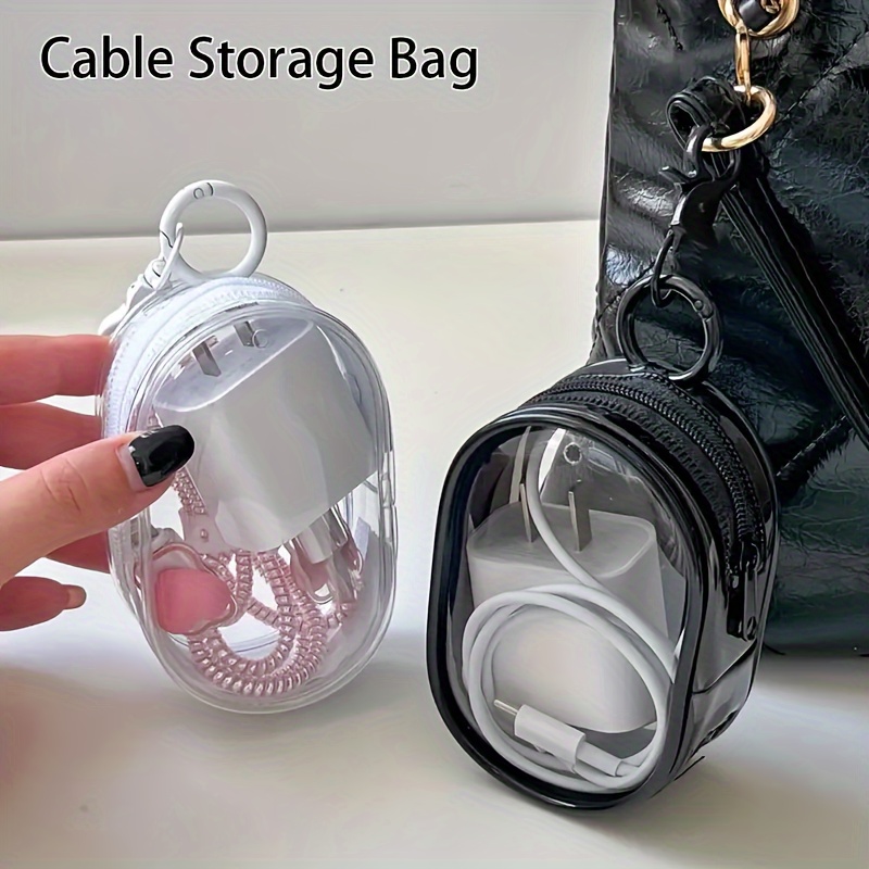 Portable Mini Clear Zipper Sto - Cable Winder Keychain reseña y precio